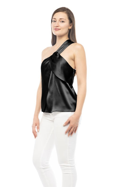 DT 1863 - One Shoulder Satin Top