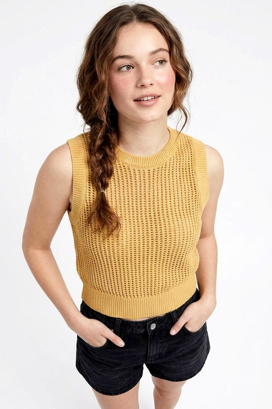 CT 2852 - Sleeveless Knit Crop Top
