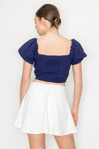 DT 1905 - Smocked Corset Crop Top