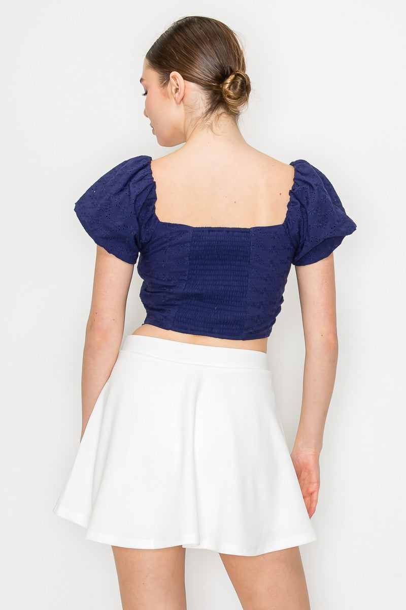 DT 1905 - Smocked Corset Crop Top