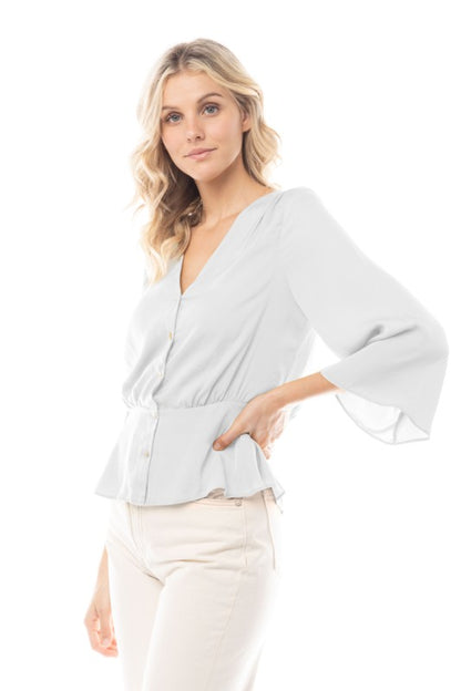 CT 2747 - Sleeve Neck Peplum