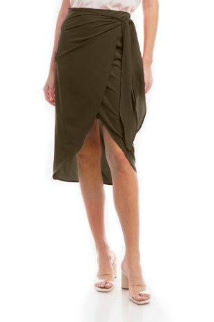 SKT 1075 - Wrap Midi Skirt