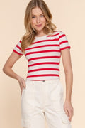 CT 2839 - Short Sleeve Knit Crop Top