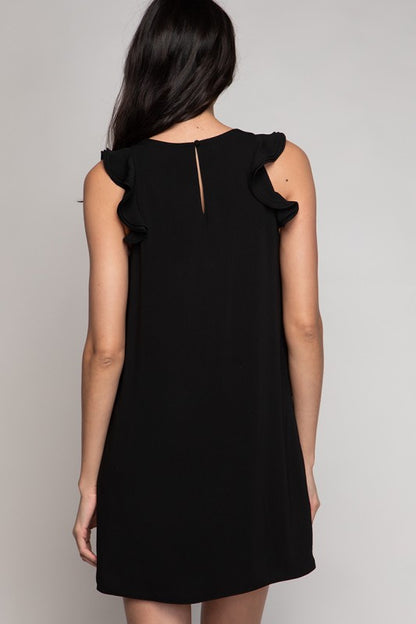 CD 3716 - Mini Ruffle Sleeve Dress