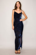 LD 607 - Glittery Velvet Maxi Dress