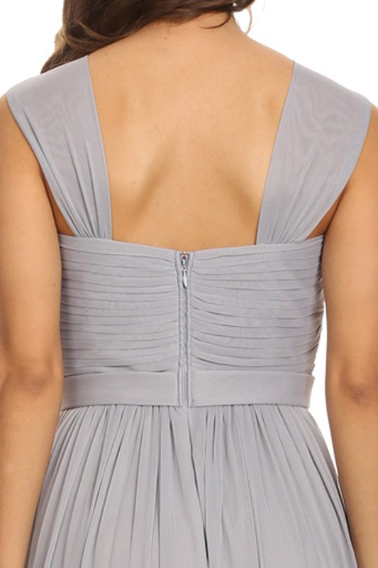 GOWN 409 - Ruched Chiffon Bridesmaid Dress
