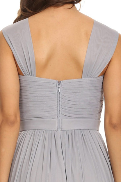 GOWN 409 - Ruched Chiffon Bridesmaid Dress