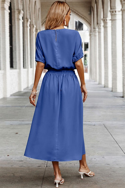 SET 002 - Round Neck Solid Dress Set (Skirt Only)