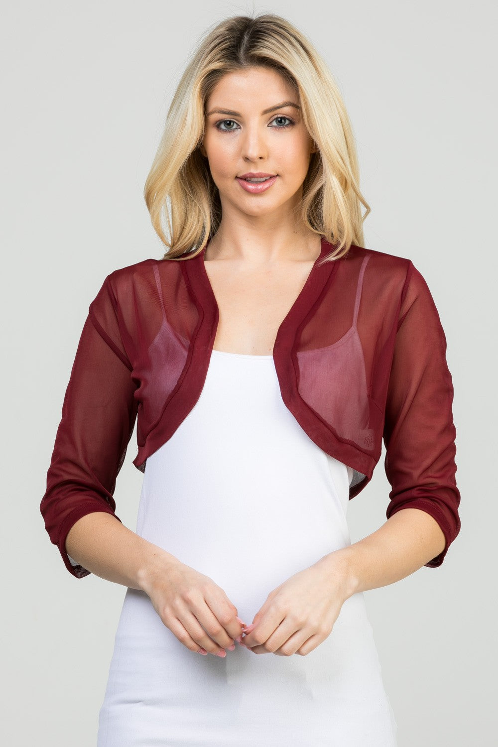 JCT 036 - Half Sleeve Sheer Chiffon Bolero