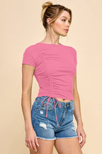 CT 2683 - Ribbed Short Sleeve Top
