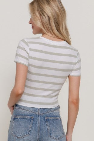 CT 2839 - Short Sleeve Knit Crop Top