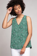 CT 2749 - Coffee Bean Print Top