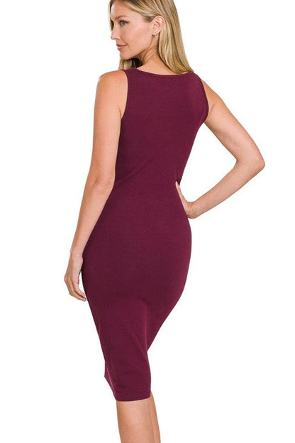 CD 3674 - Sleeveless V-Neck Midi Dress