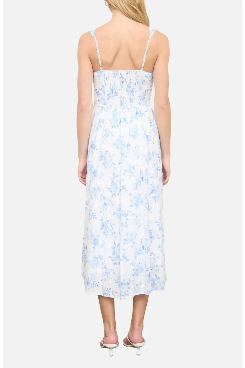 DD 1446 - Floral Front Tie Corset Dress