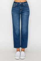 P 862 - Cropped Straight Leg Jeans