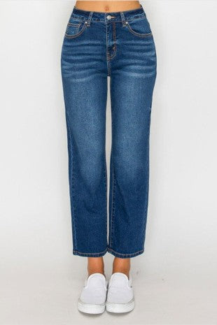 P 862 - Cropped Straight Leg Jeans