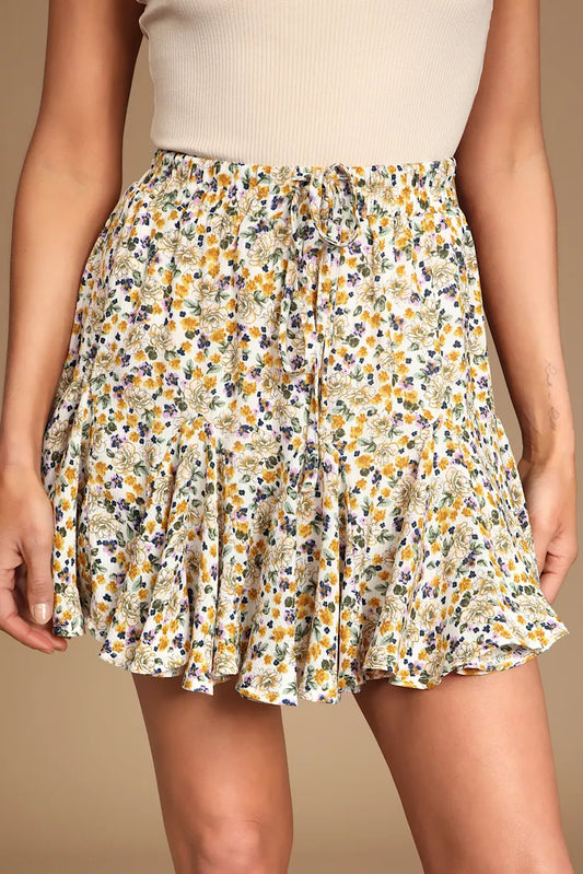 SKT 1042 - Ruffle Mini Skirt