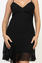 DD 1306 - Ruffle Back Mini Dress
