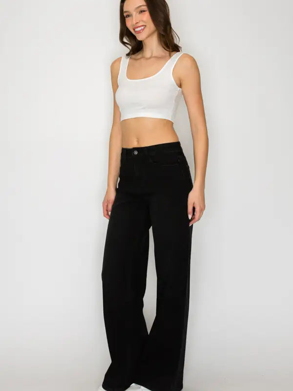P 829 - Wide Leg Denim Jeans
