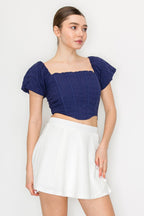 DT 1905 - Smocked Corset Crop Top