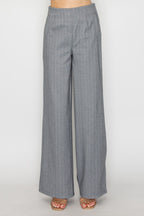 P 763 - Wide Leg High Waist Tailored