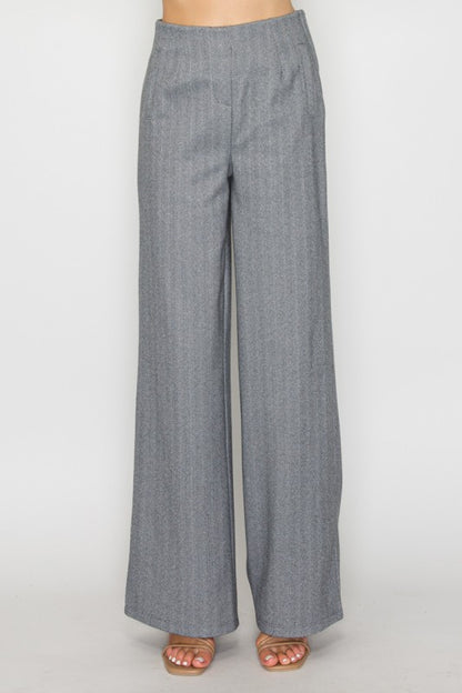 P 763 - Wide Leg High Waist Tailored