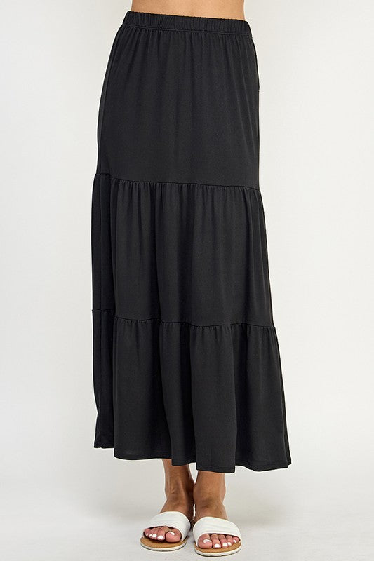 SKT 977 - Tiered Midaxi Skirt