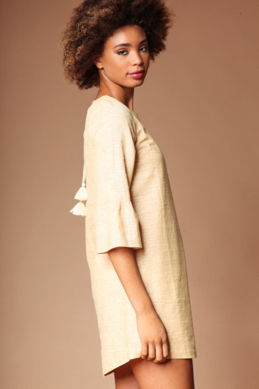 CD 3679 - Ruffle Sleeve Shift Dress