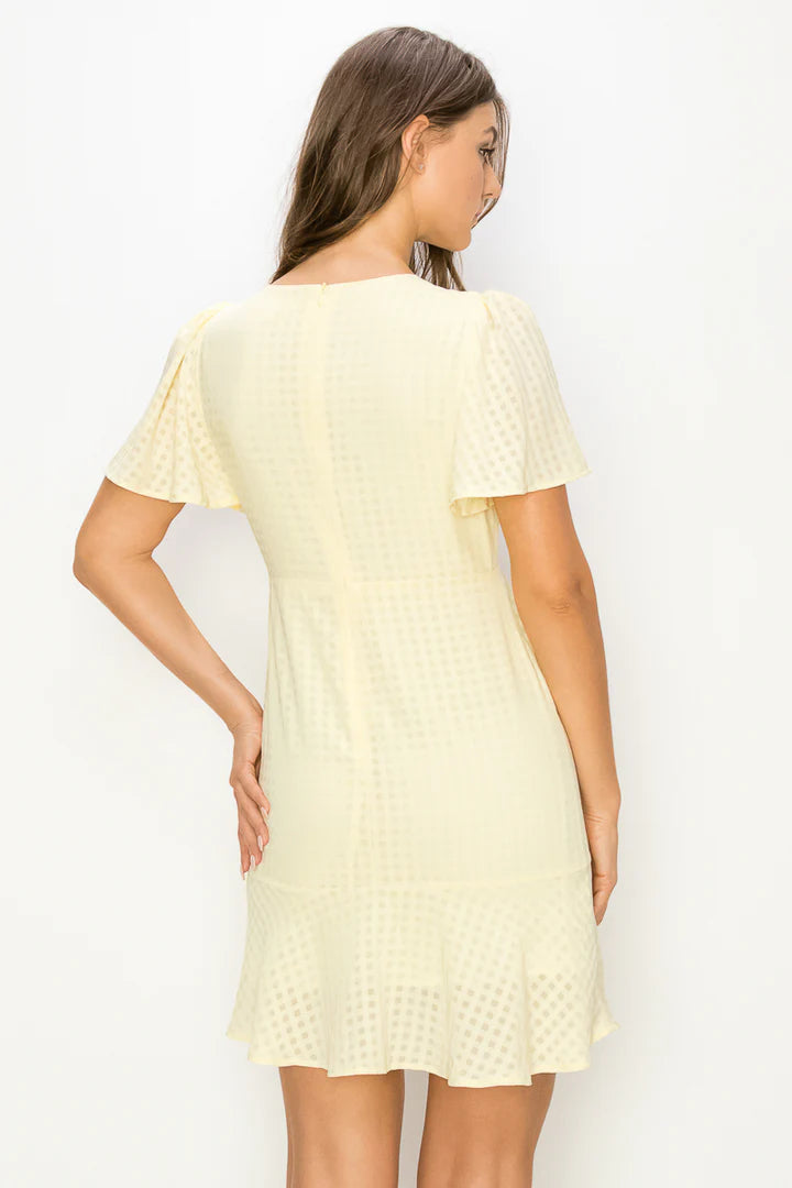 CD 3727 - Flutter Sleeve Mini Dress