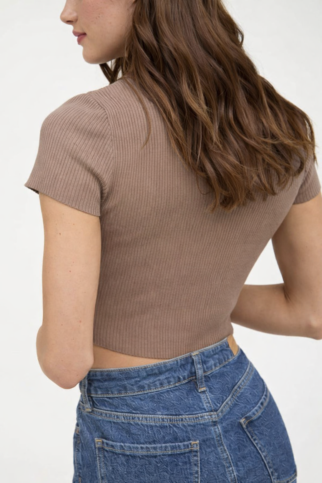 SWT 030 - Short Sleeve Cropped Cardigan