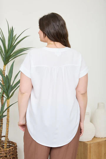 PS 009 - Cuffed Sleeve Button Down Top