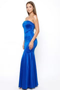 GOWN 424 - Metallic Tube Top Mermaid Maxi Dress