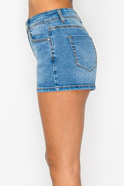 SHT 195 - Clean Hem Denim Shorts