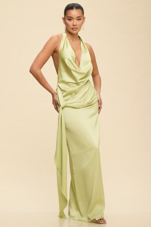 GOWN 428 - Draped Maxi Dress