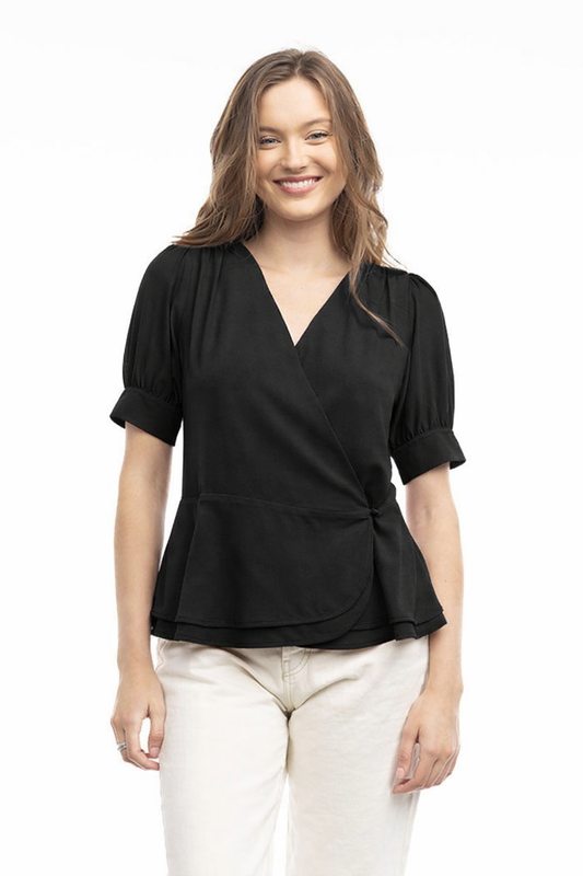 CT 2803 - Short Sleeve Peplum Blouse