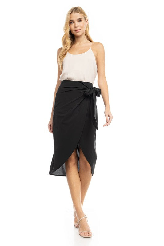 SKT 973 - Wrap Midi Skirt