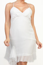 DD 1306 - Ruffle Back Mini Dress