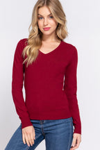 SWT 053 - Long Sleeve V-Neck Sweater