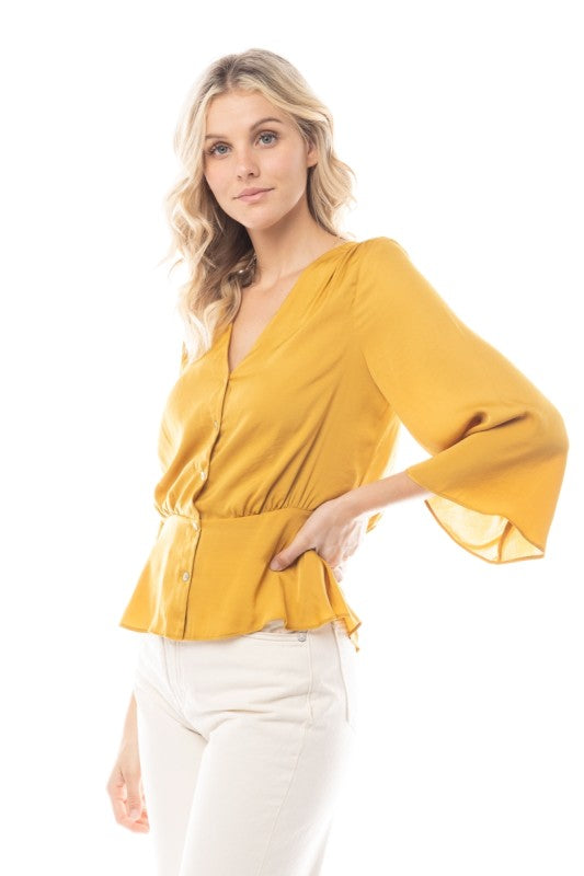 CT 2747 - Sleeve Neck Peplum