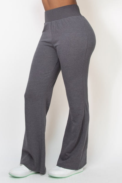 P 794 - High Rise Wide Leg Velour Pants