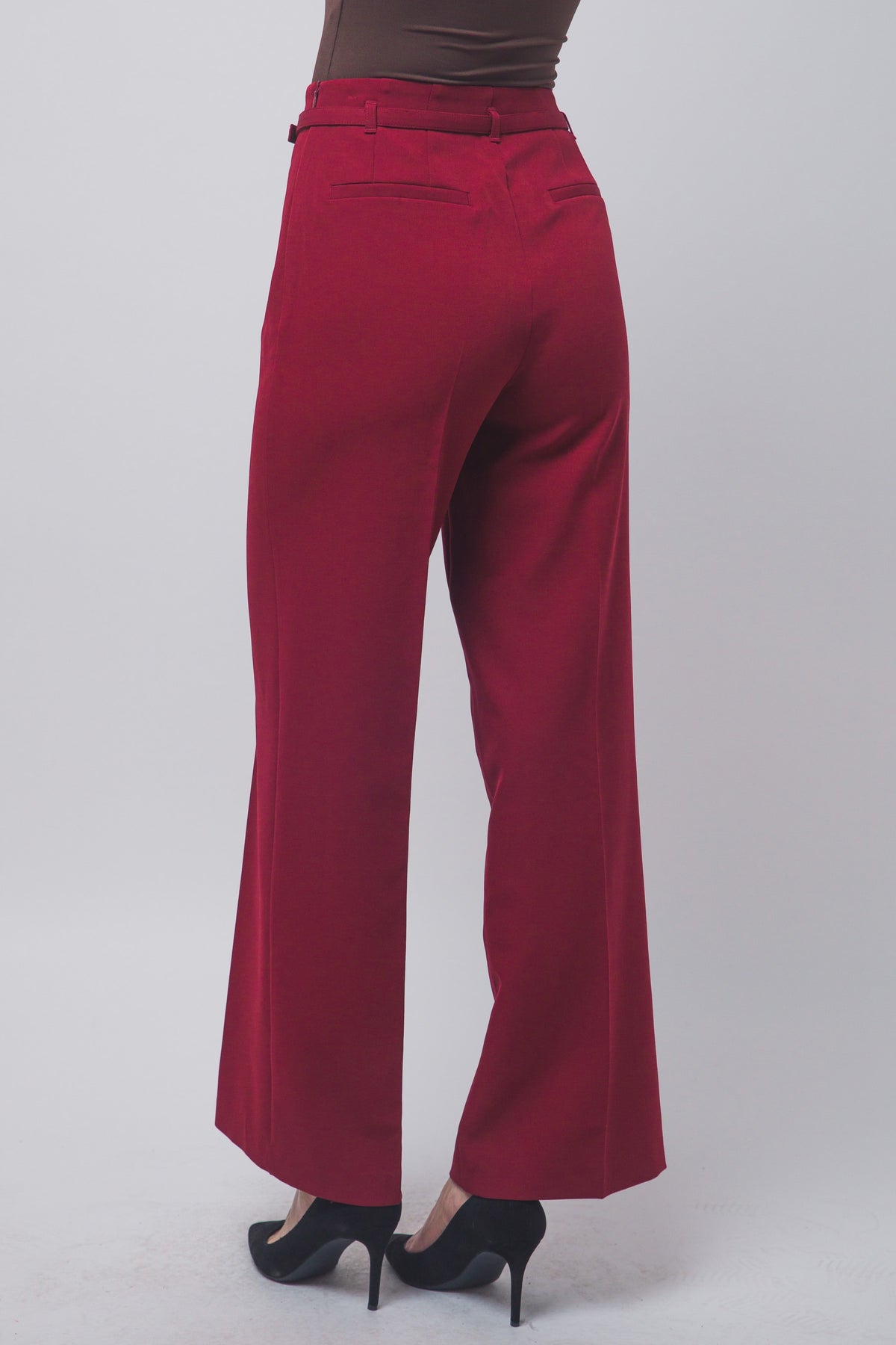 P 879 - High Waisted Wide Leg Trousers