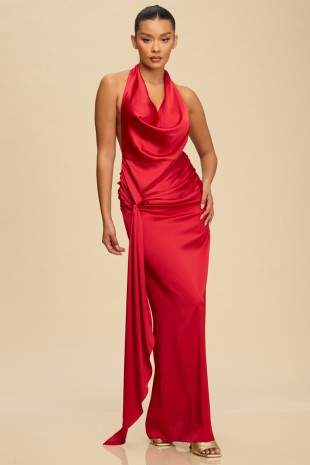 GOWN 428 - Draped Maxi Dress