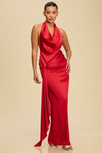 GOWN 428 - Draped Maxi Dress