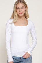 PS 031 - Long Sleeve Double Layer Knit Top