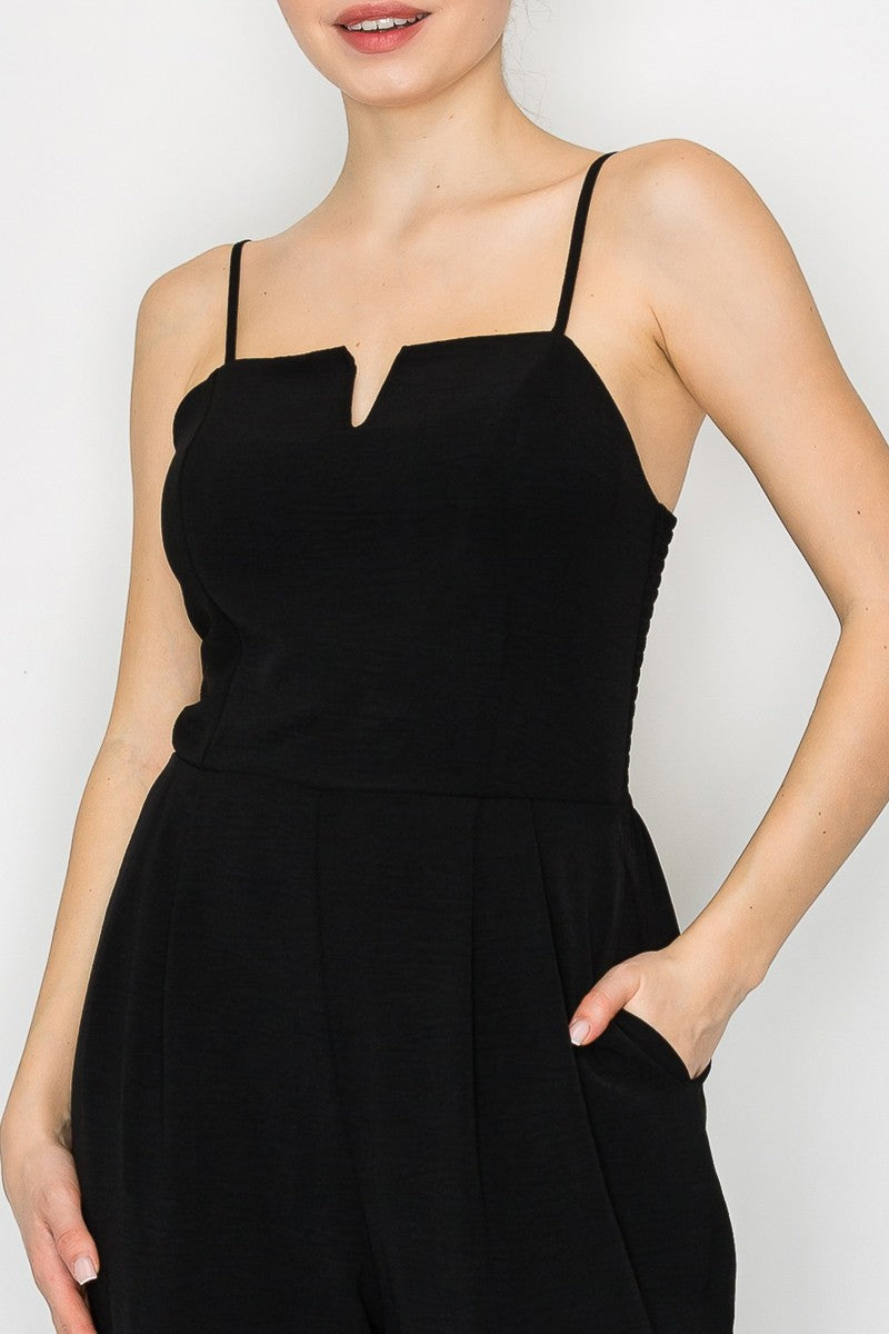JS 135 - Smocked Wide Leg Jumpsuit