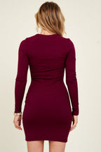 CD 3752 - Long Sleeve Bodycon Mini Dress