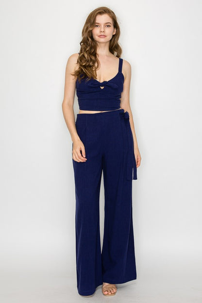 SET 019 - Side Zip High Waist Pants