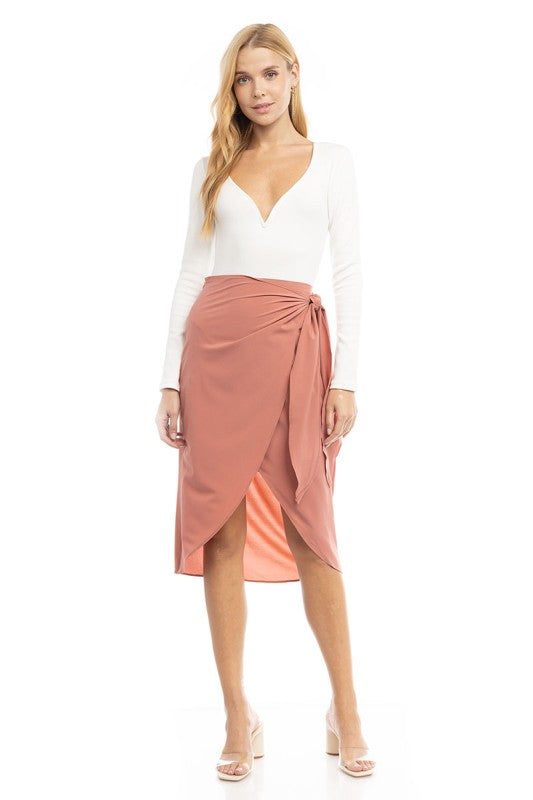 SKT 1027 - Wrap Midi Skirt