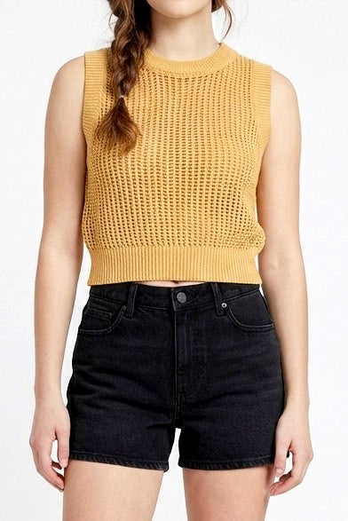 CT 2852 - Sleeveless Knit Crop Top