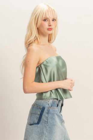 DT 1935 - Satin Strapless Tube Top